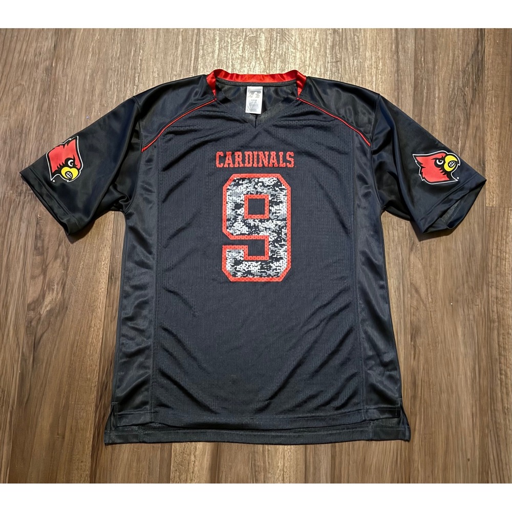 Russell Athletic Louisville Cardinals Jersey Mens Medium Gray Camo Number 9 NCAA